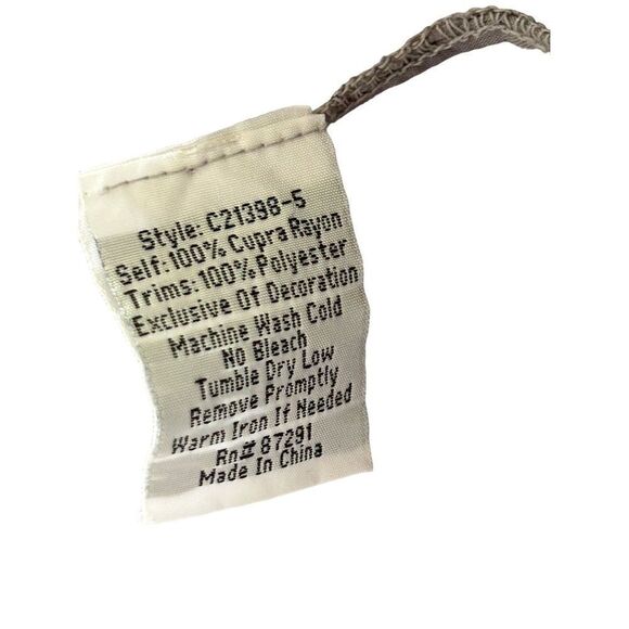 Johnny Was Gray Floral Embroidered Long Sleeve Blouse Women’s Size Small - Picture 5 of 7